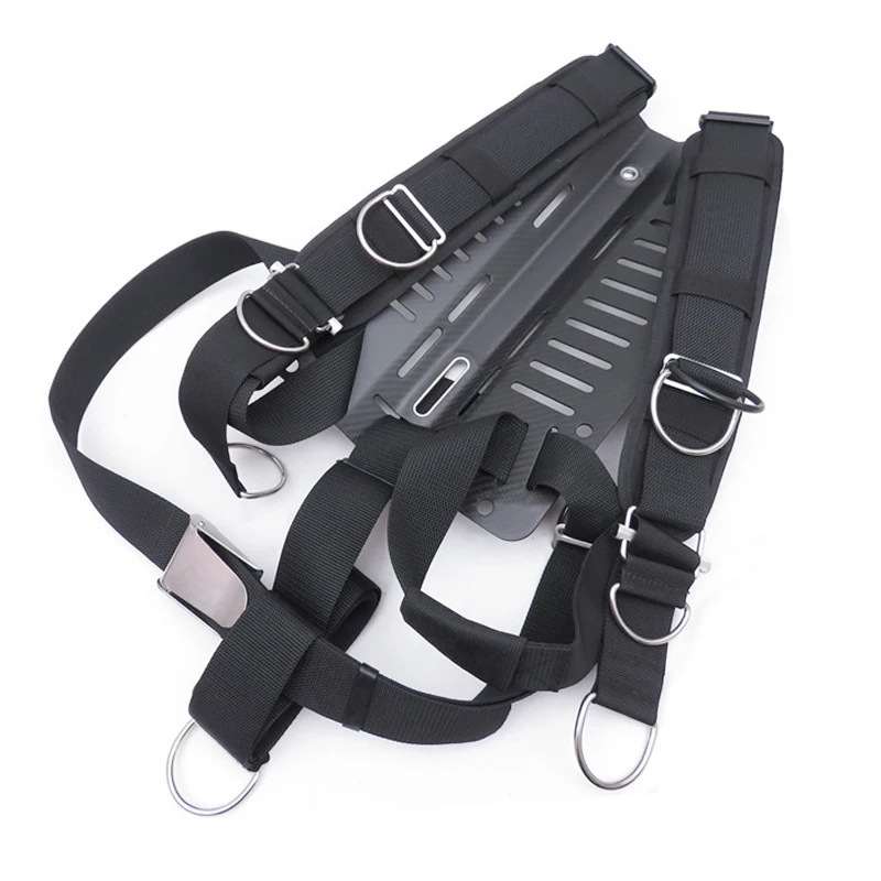 Buoyancy Compensator Devices BCD Accessories Ultra Lightweight 3.3mm Carbon Fiber Scuba Diving Backplate With Harness