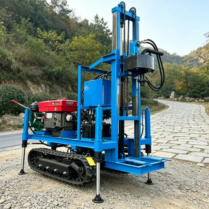 Customized Upgraded Crawler Water Well Drilling Rig for Civil Water Supply Well Drilling, Adaptable to Multiple Formations