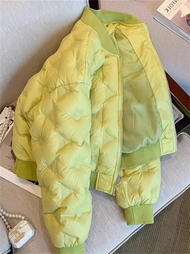 

Faionable Casual Versatile Color Stand Collar Cotton Jaet Lightweight Warm Women's Sle Autumn Winter Small Size C...