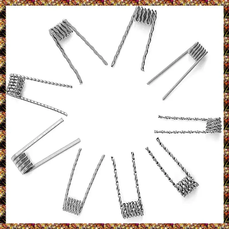 BTCL 48Pcs/Set Single Coils Platte Iron-Chromium-Aluminum Heating Wire Resistance Premade Prebuilt Coil Hot Wire Replacement