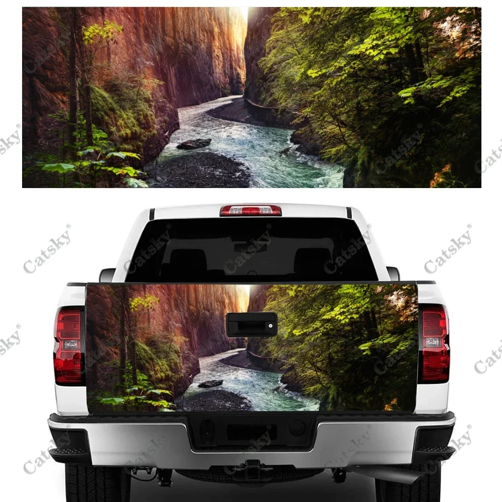 

Forest dusk canyon Car stickers rear PVC suitable for SCV off-road truck painting pain car stickers