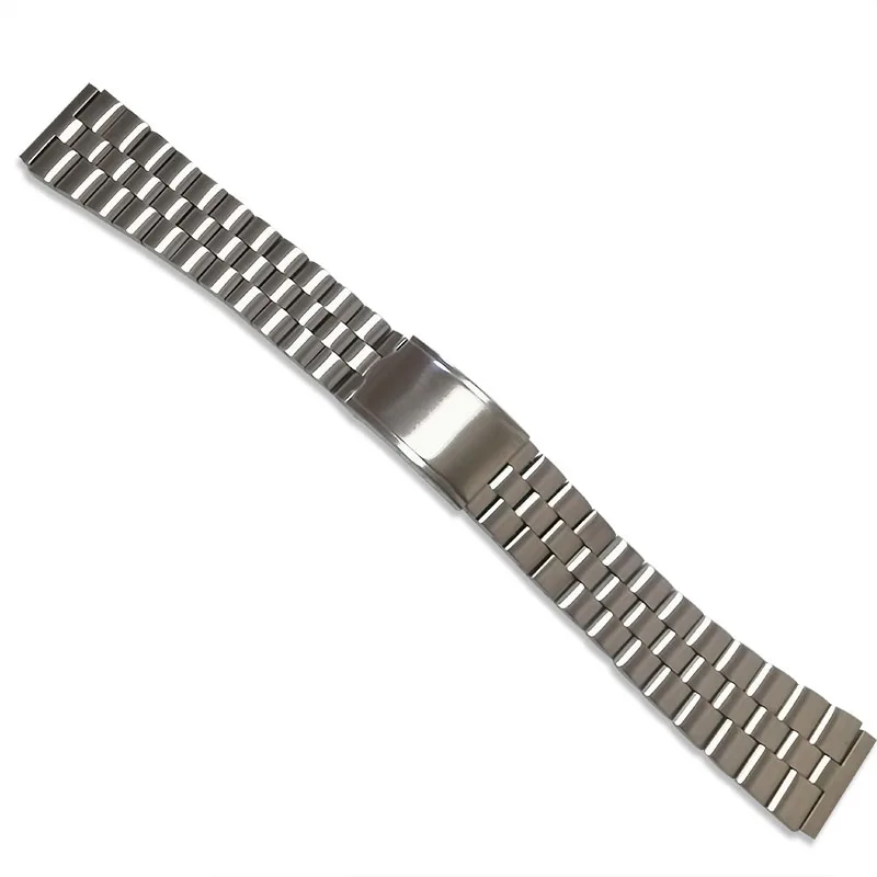 SKX 6138 Silver 19mm Stainless Steel Universal Straight End President Watch Strap Band Bracelet Fit for SKX 6138 Series Watch