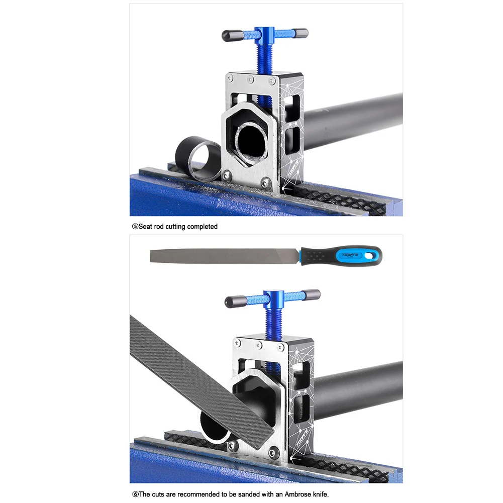 Bicycle Seatpost Cutting Blades Tool Bike Carbon Fiber Fork Guide Bicycle Carbon Fiber Tube Cutting Saw Guide Tool for Cutting