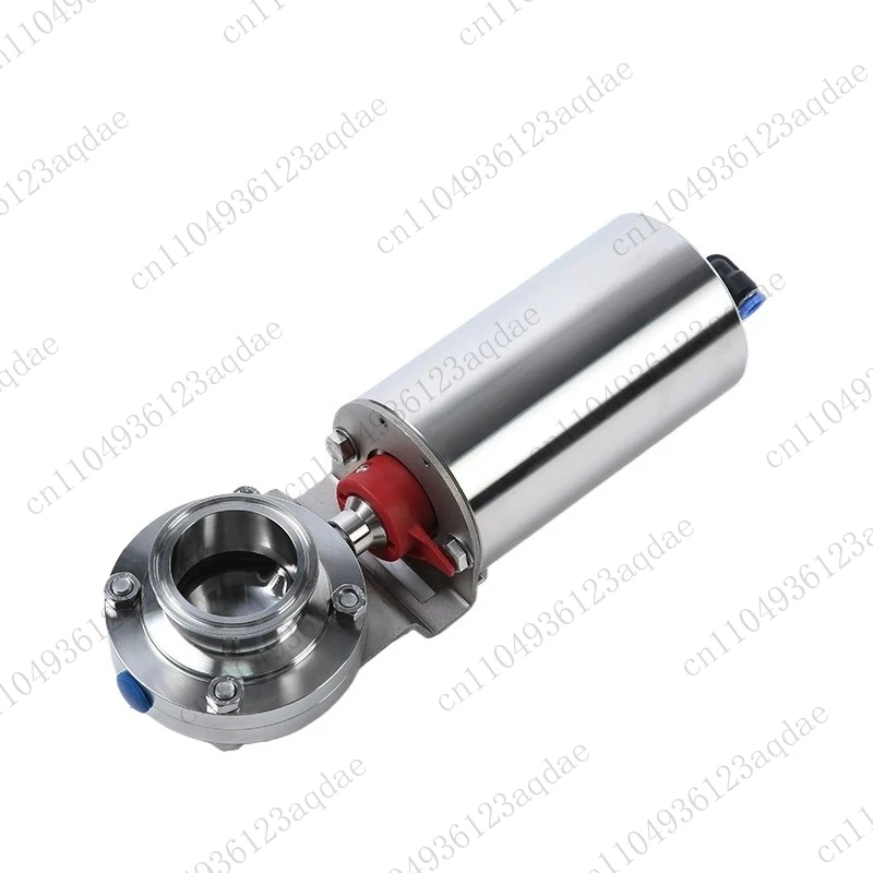 304 Stainless Steel Quick-installation Pneumatic Butterfly Valve, Vertical Single-acting Clamp Type Chuck, Soft Seal,  Sealing