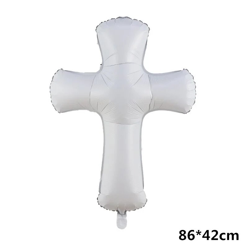 2Pcs Pasen Cross Folie Helium Ballon Doop Eerste Communie Eucharistie Party Decoratie Jezus Pentecost Lucht Globos Levert