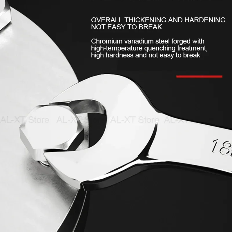 1pcs 4-46mm Double-head Dual-purpose Wrench Chromium-vanadium Steel Dual-purpose Wrench Open-end Wrench High-strength Box Wrench