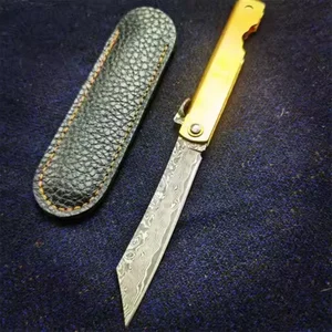 2024 hıgonokamı japon vg10 şam çeliği cep katlanır bıçak kamp avcılık kapak kolu bıçaklar açık hayatta kalma aracı edc 8 en çok satan, zanaat bıçağı-avcılık-no. 5