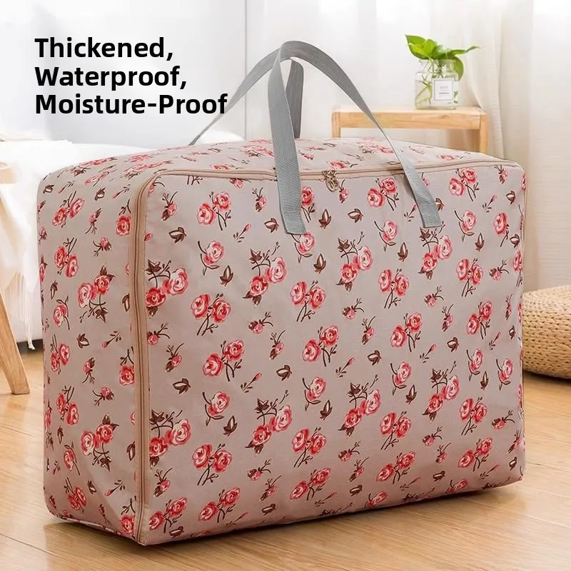 

Oxford Cloth Handheld Moisture-Proof Clothing Storage Bag Large Capacity Moving Organization Bag Travel Packing Bag Blue Color