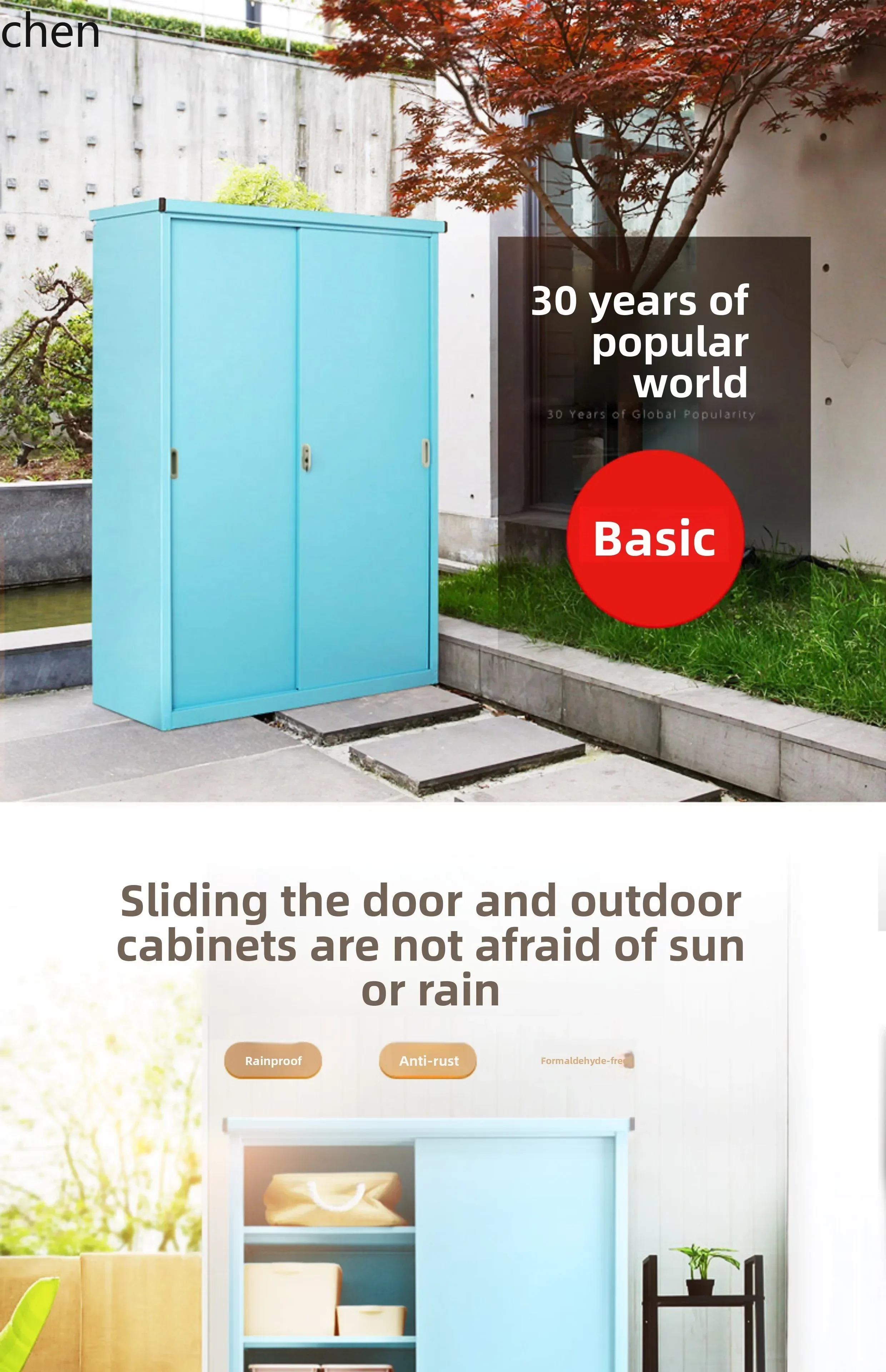 DSA  Storage Outdoor Sunproof Waterproof Outdoor Garden Storage Cabinet with Lock Rainproof