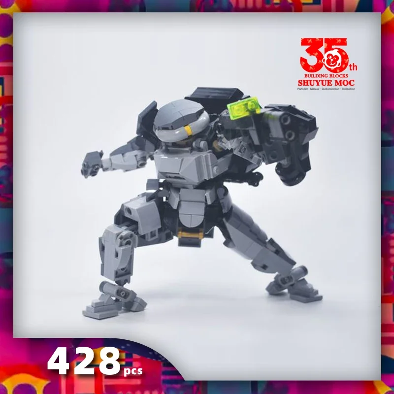 symoc Gift Ninja New Fighter Battle Mechs Super Armor Robot Figures Building Blocks Kit Bricks Classic Kids Toys Mecha