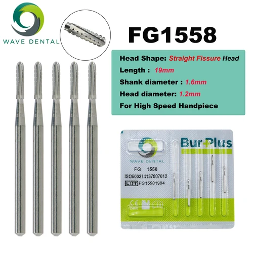 Imagen 2 del producto Fresas dentales WAVE FG, fresa de carburo de tungsteno, fresas de corte de Metal de carburo de acero, taladro de diámetro de 1,6mm, herramientas de dentista