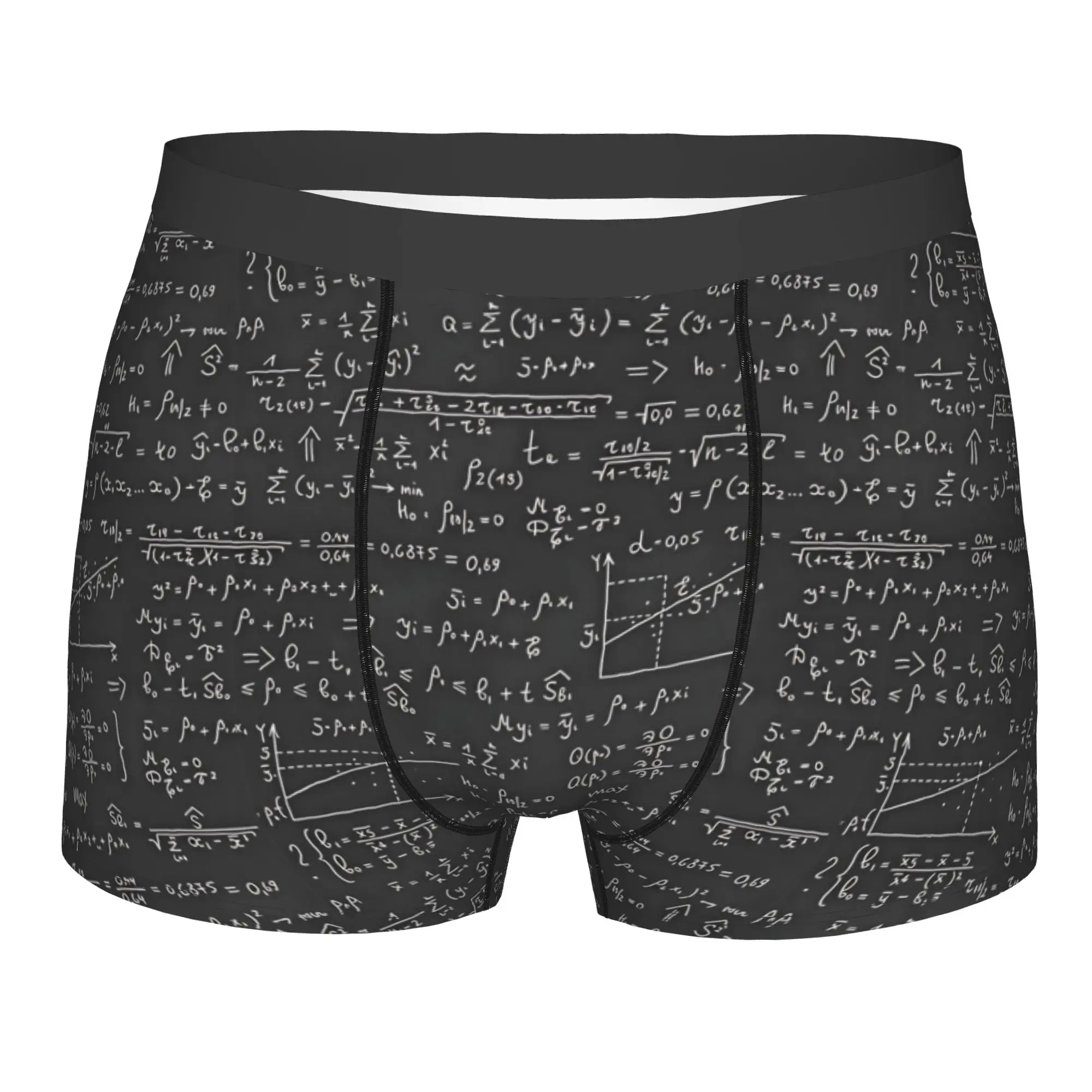 Math Doodle Seamless Pattern Boxer Shorts For Men 3D Printed  Underwear Panties Briefs Breathable Underpants
