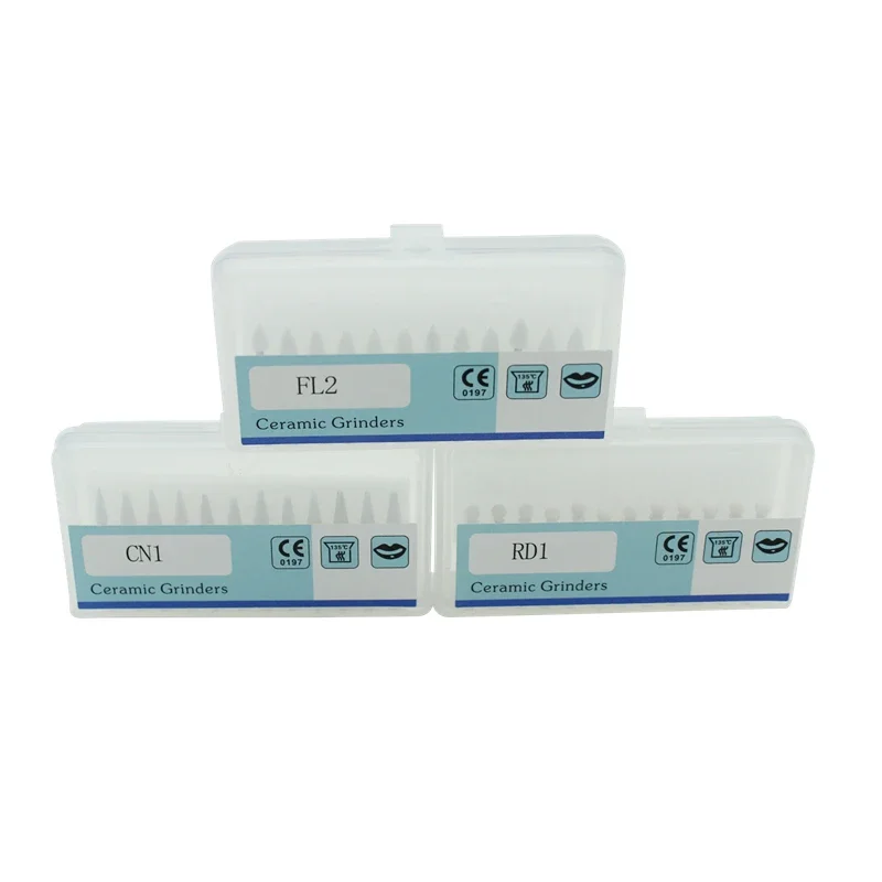 12pcs/Box Dental White Stone Polishing FG Burs Cone/Flame/Round Shape Abrasion Bur Fit For High Speed Handpiece 1.6mm view 5