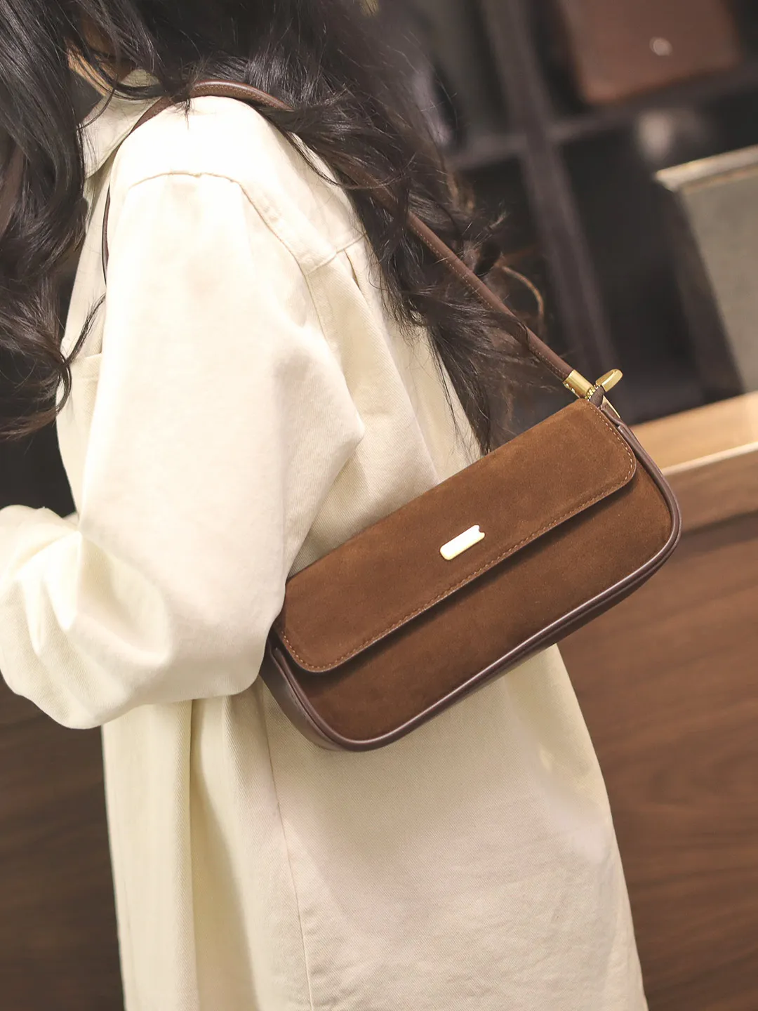 

Осенне-зимняя женская сумка подмышки, универсальная сумка на одно плечо, роскошный коврик, повседневная магнитная сумка Bule