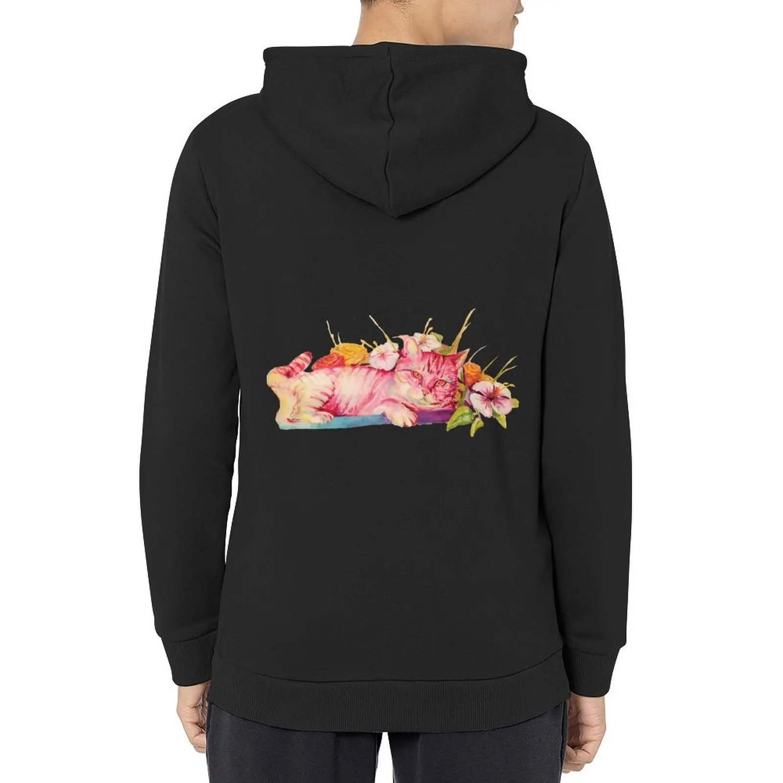 

Flora and Feline Hoodie men clothes male clothes aesthetic clothing men's autumn clothes japanese hoodie