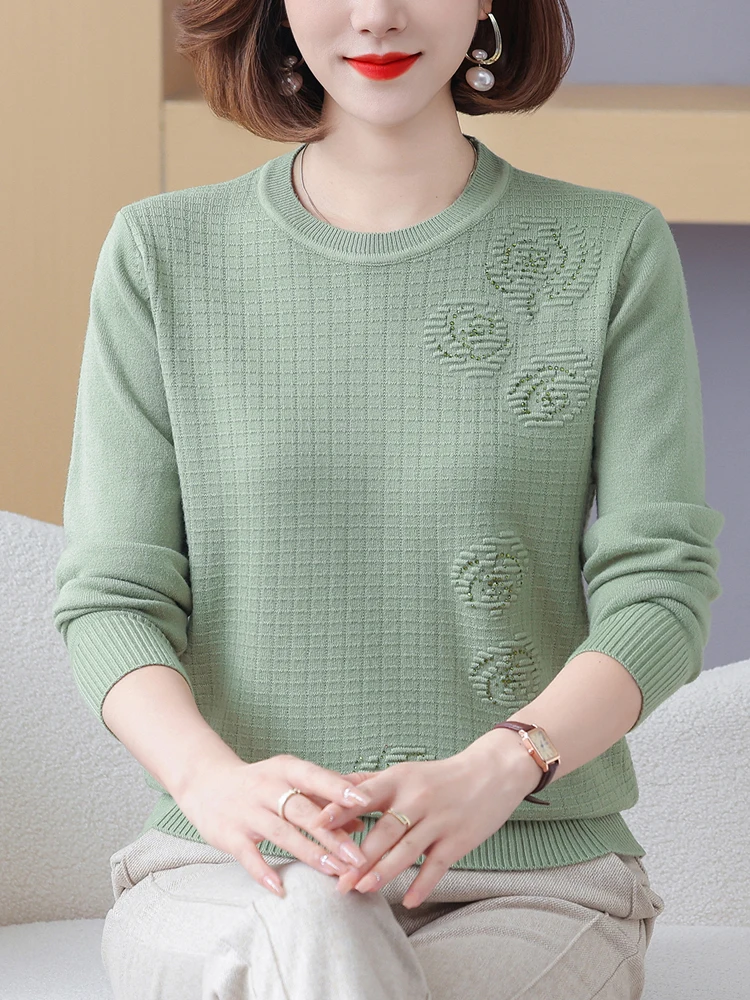 

Свитер женский осенне-весенний пуловер с длинными рукавами Femme женская одежда повседневные мягкие свитера для мам