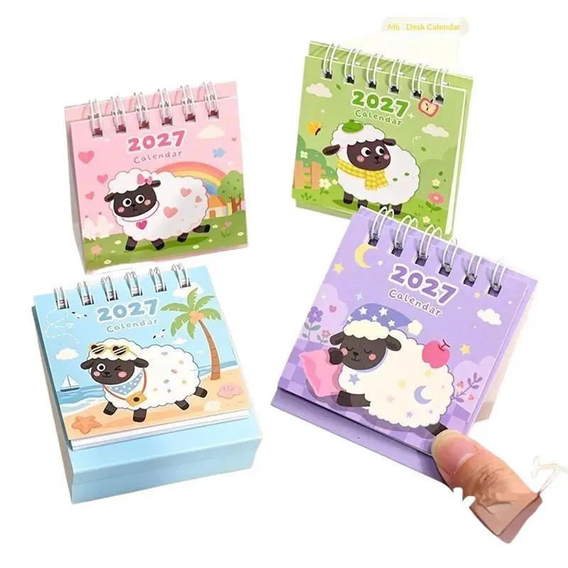 New 2027 Mini Desk Display Mini Calendar Annual Planner Coil Book Yearly Schedule Organizer To Do List Decoration Calendars