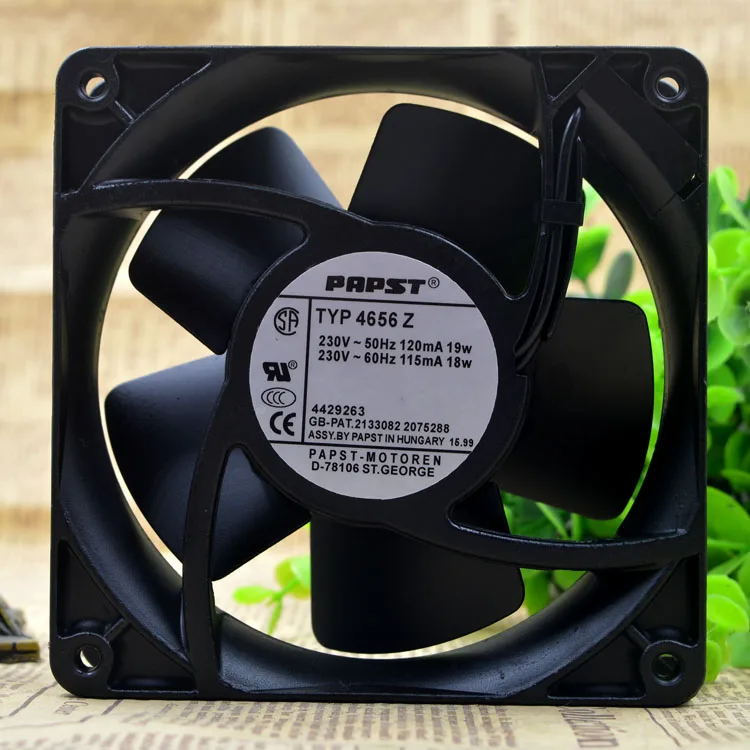 GERMANY TYP 4656 Z 12CM 230V 19W METAL HIGH TEMPERATURE RESISTANCE COOLING FAN