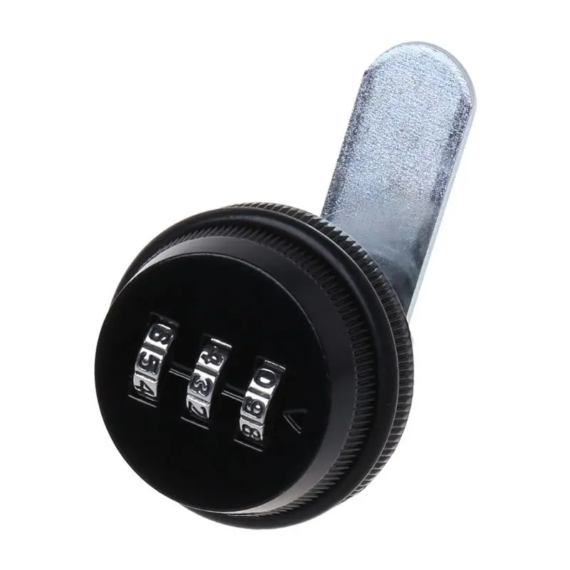 3-Digit Combination Mailbox Lock 7/8" Rotary Tongue Lock for Cabinet Drawer