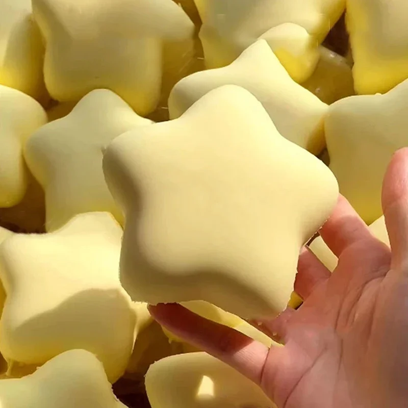 Kawaii Star Flower Squishy TPR Wet Soft Suction Pinch Slow Rising Sensory Fidget Anti-Anxiety Vent Gift for Kids Adults
