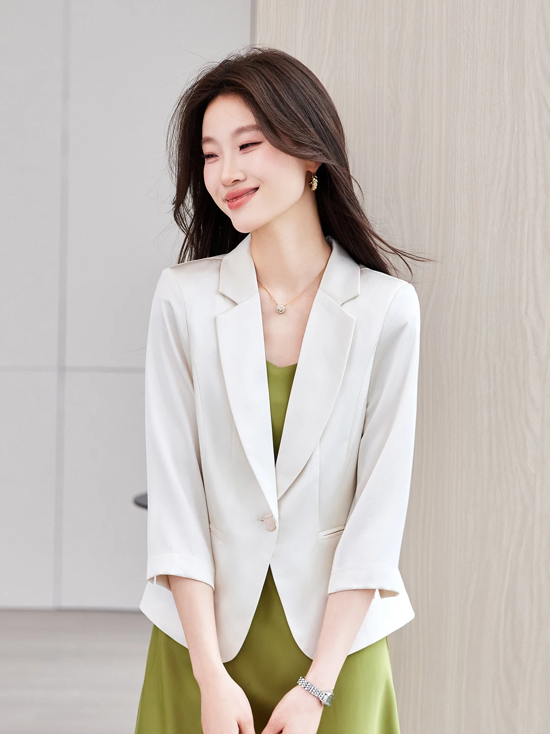 Casual Style Thin Sleeveless Women's  Spring New Arrival Elegant Lady's Suit Top Commute Friendly Polyester Fiber