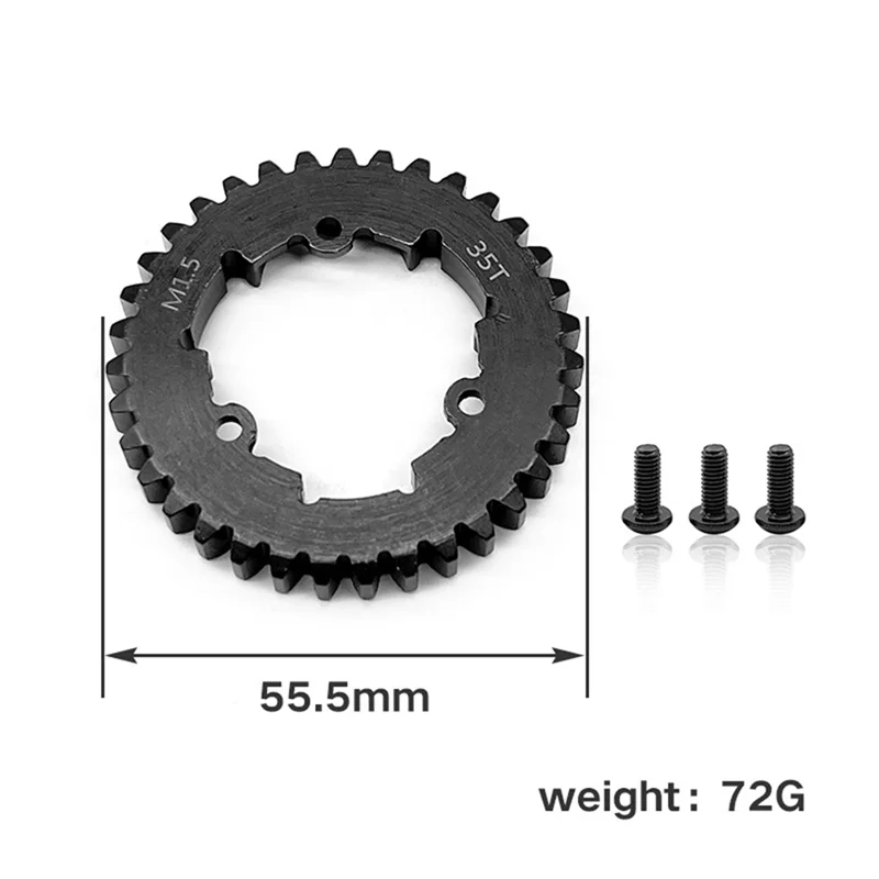 HD Steel M1.5 35T Spur Gear Main Gear 1.5 Modulus 6447X 6448X 6449X for Traxxas 1/5 X-Maxx 6S 8S 1/6 XRT Upgrade Parts