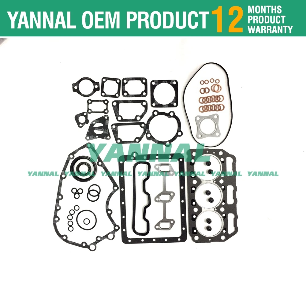 3T75 3T75HL 3T75HLB Full Gasket Set For Yanmar Engine YB25 Excavator Repair