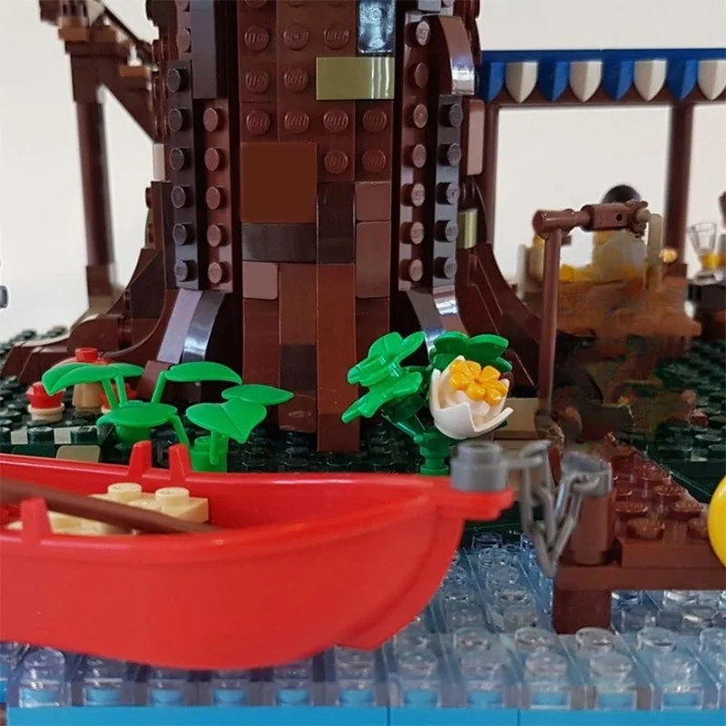 3188pcs MOC Lakeside Casa sull'albero Idee e blocchi di costruzione di modelli Costruzione Regali di Natale fai da te Idea giocattolo creativo Compleanno per bambini
