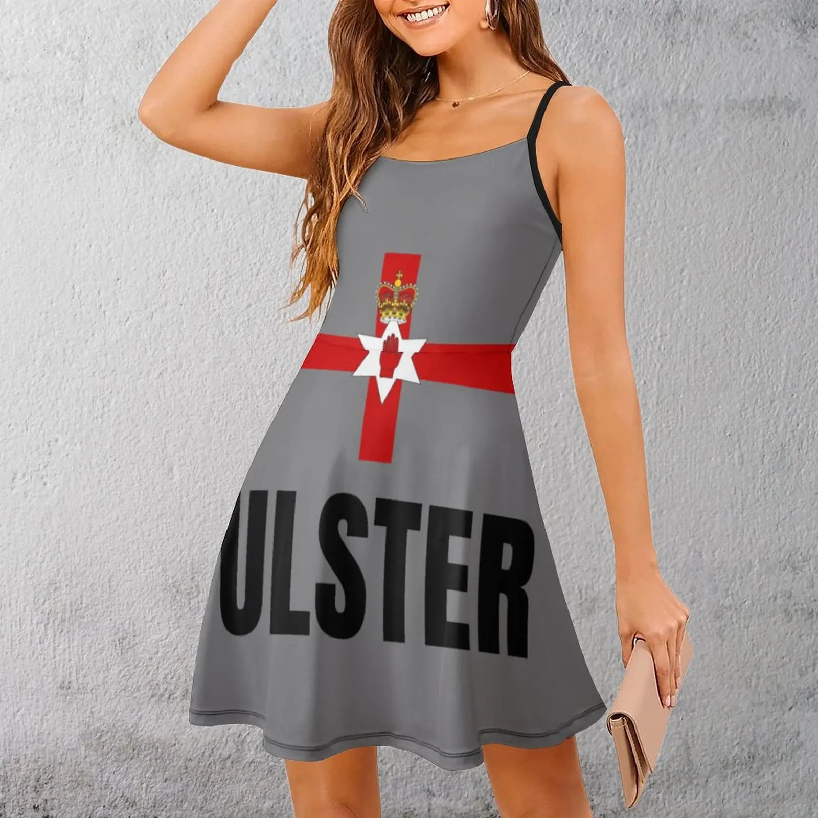 Kopie von Ulster Flagge, Norn Eisen Frauen Schlinge Kleid lustige Witz Hosenträger Kleid Grafik sexy Frau Kleid Partys