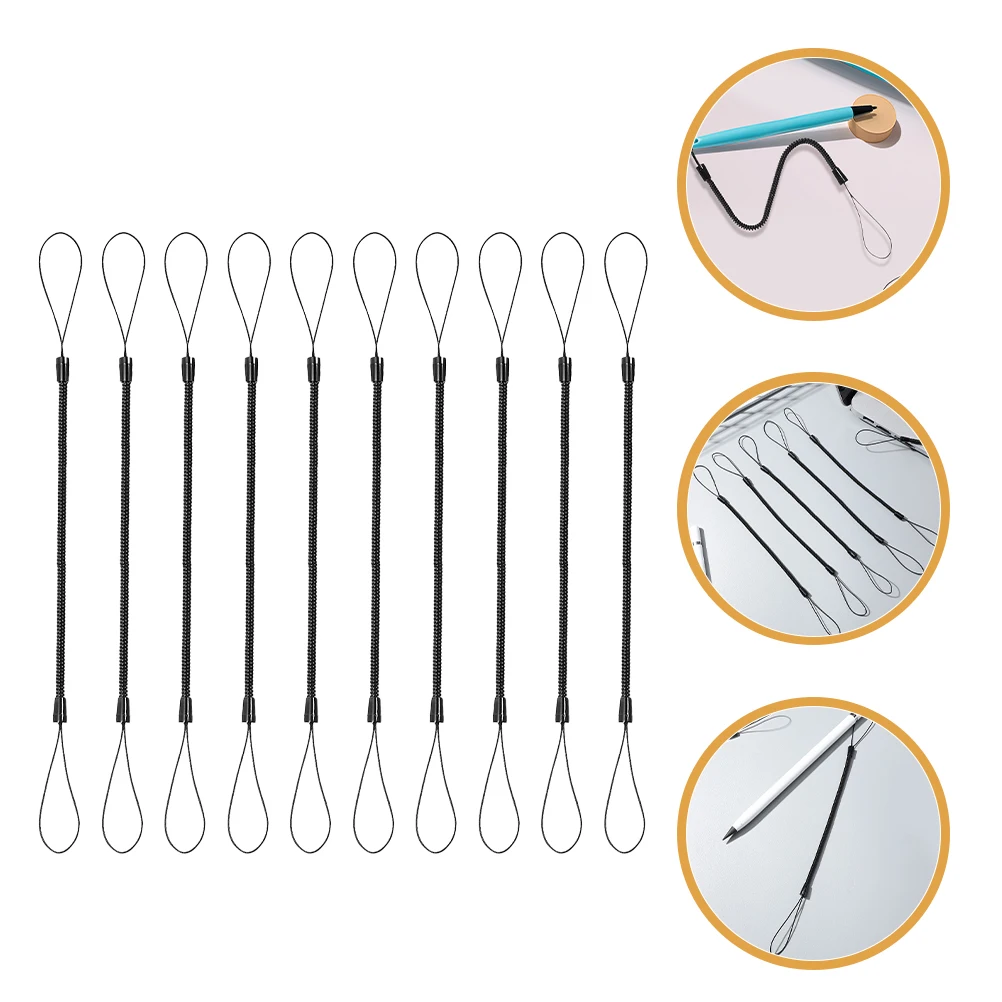 

10 Pcs Stylus Spring Cord Pen Tether Elastic Lanyard Retractable Leash Anti-loss Rope Diving Lost Anti-dropping