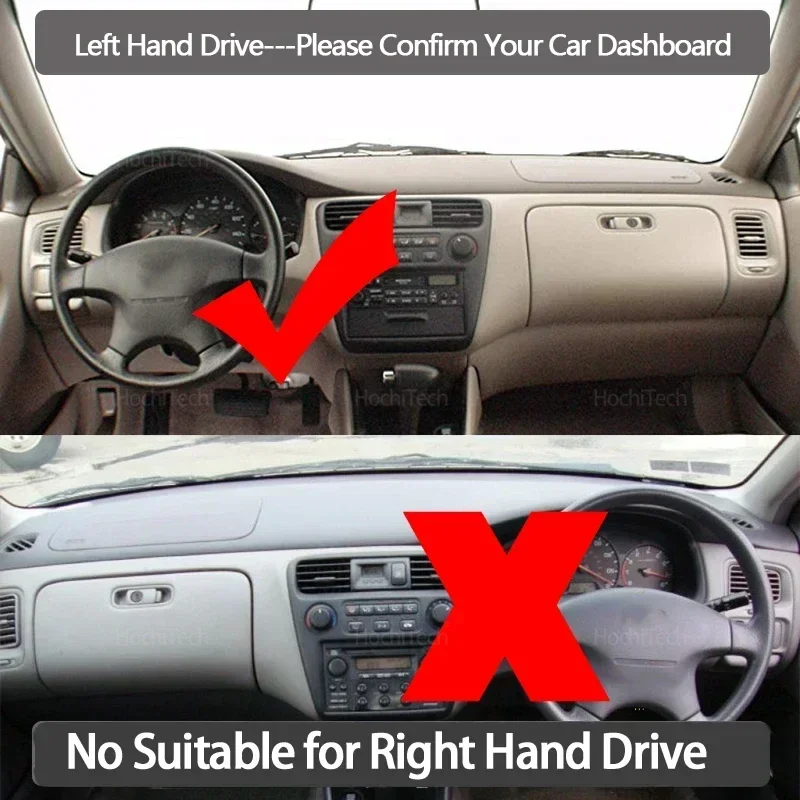 Car Dashboard Cover Avoid Light Pad Instrument Panel Mat Case Carpets for Honda Accord 6 1997 1998 1999 2000 2001 2002