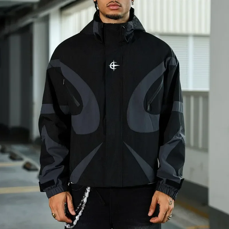 Autumn Fashion Varsity Jacket Man High Street Hip Hop Youth Trendy Loose Fit Coats Man Outdoor Lightweight Breathable Streetwear