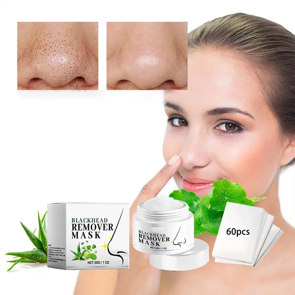Aloe Blackhead Mask Centella Asiatica Extract Nose Pores,Remove Cleanser Skincare Blackheads,Hydrating Products Shrink J6R9