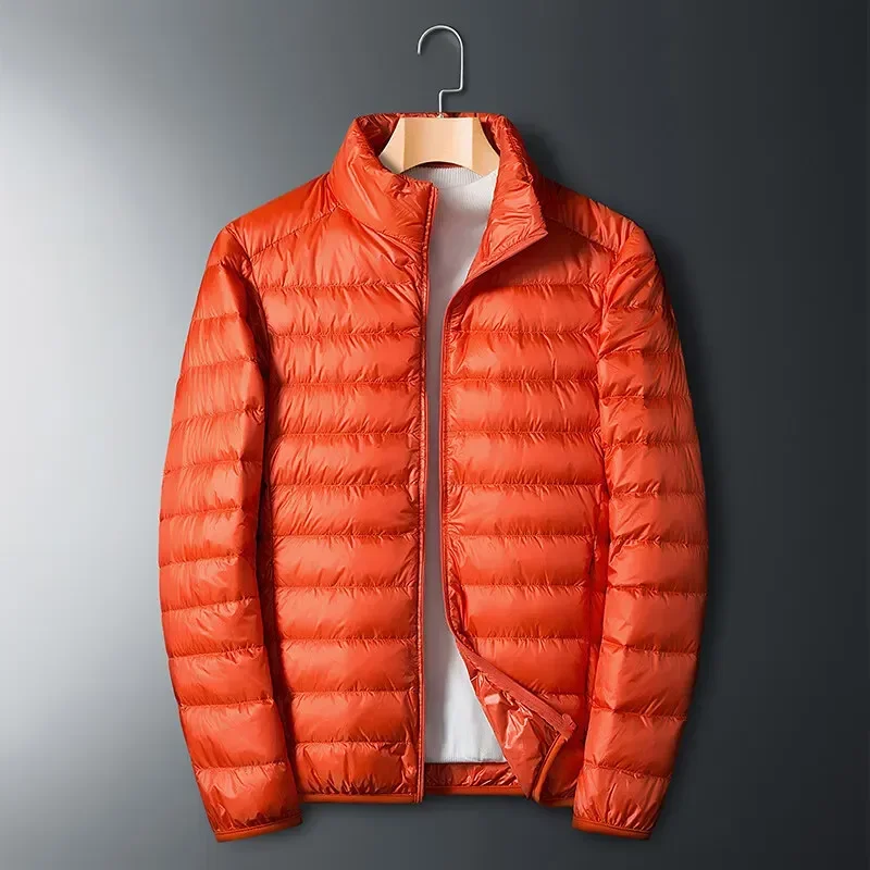 Wasserdicht Casual Tragbare Outdoor Leichte Gepolsterte Männliche Mäntel Jacke Herbst Winter Ultra Licht Weiße Ente Unten Jacke Männer