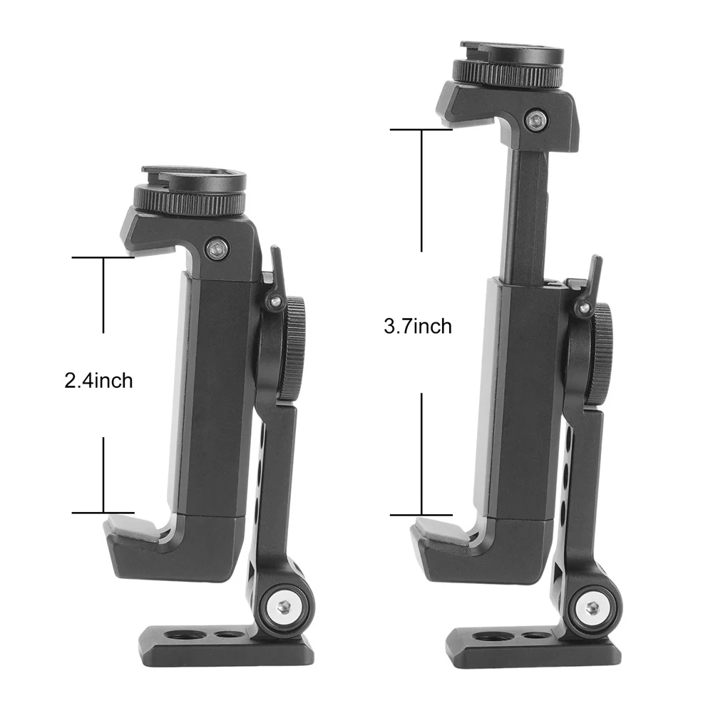 Upgrade Metal Cell Phone Tripod Mount Smartphone Holder Adapter w Cold Shoe Arca for iPhone 15 14 13 12 11 Max Pro X XR Samsung