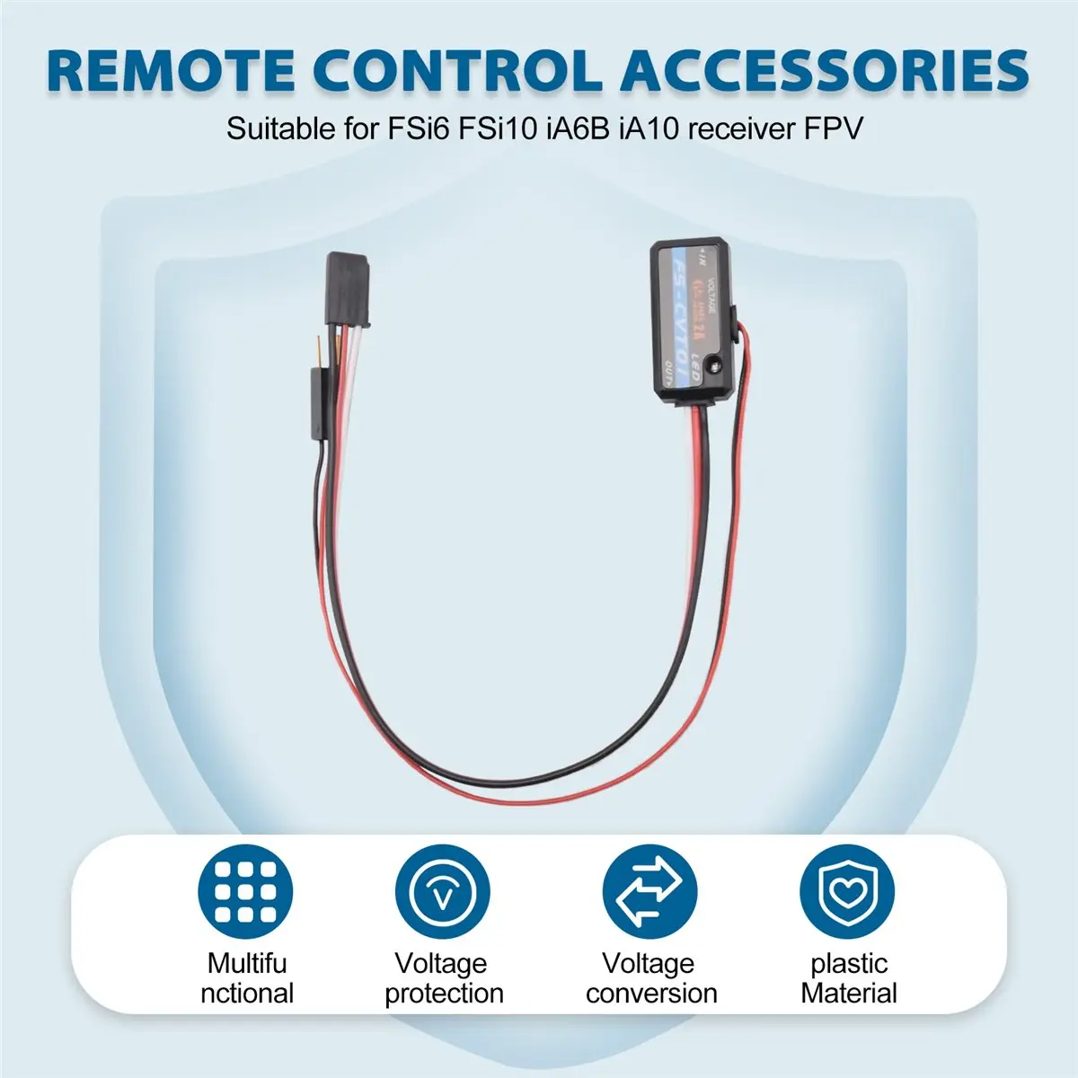 T34C  -CVT01 Voltage Sensor Telemetry Data Module for FSi6 FSi10 IA6B IA10 Receiver FPV RC Parts