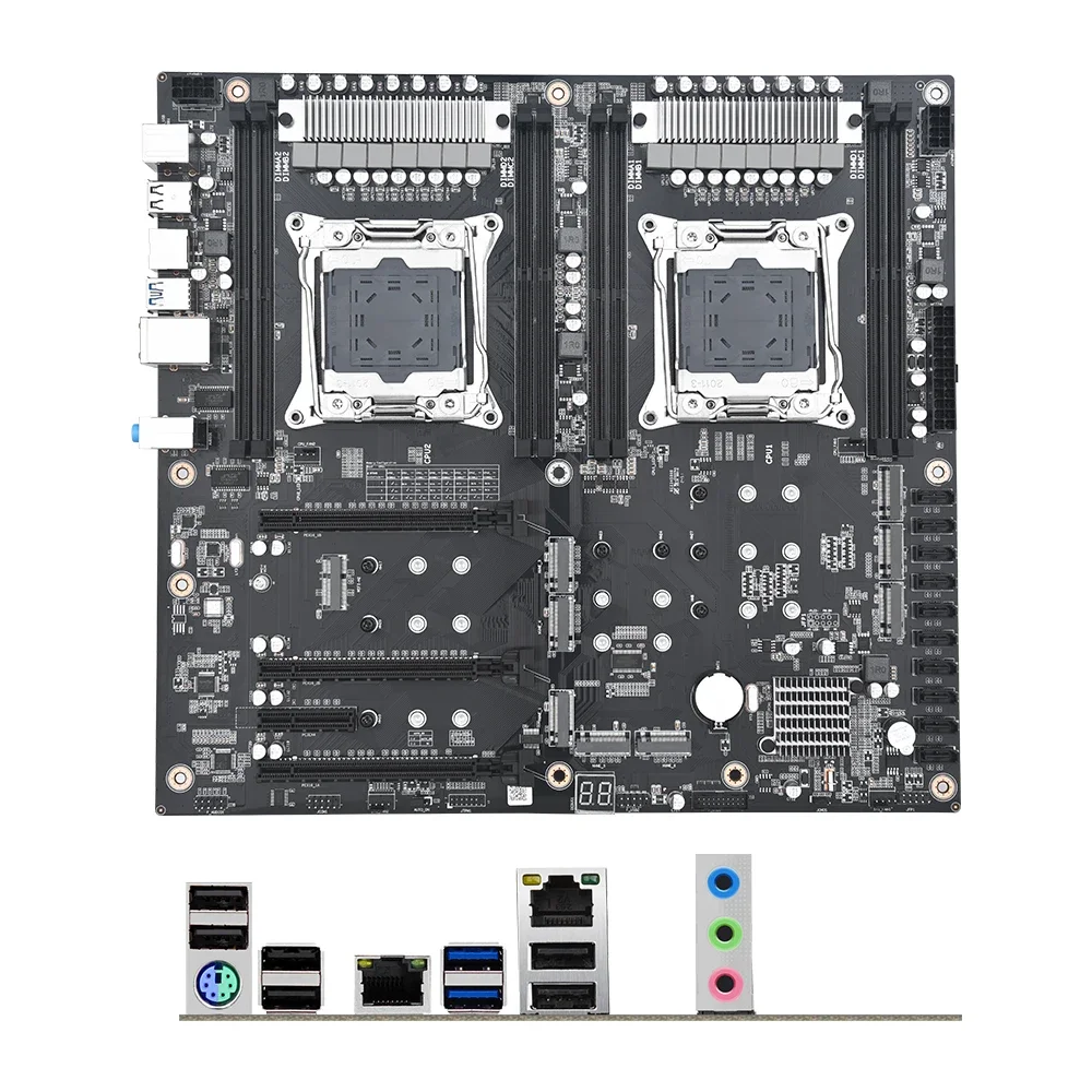 X99 Dual Motherboard Set with 2*E5 2699 V4 CPU Support 4-Channel 2133/ 2400mhz RAM 10*SATA 3.0 Intel LGA 2011-3 V3 /V4 CPU Kit view 6