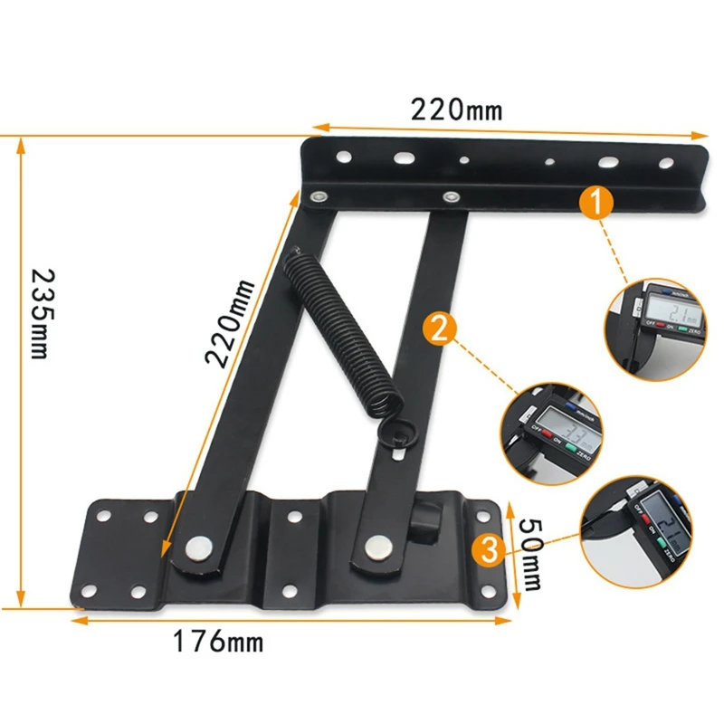 1 Pair Of Springs, Coffee Table, Desk, Lifting And Folding Bracket, Furniture, Coffee Table, Hydraulic Buffer Lifter