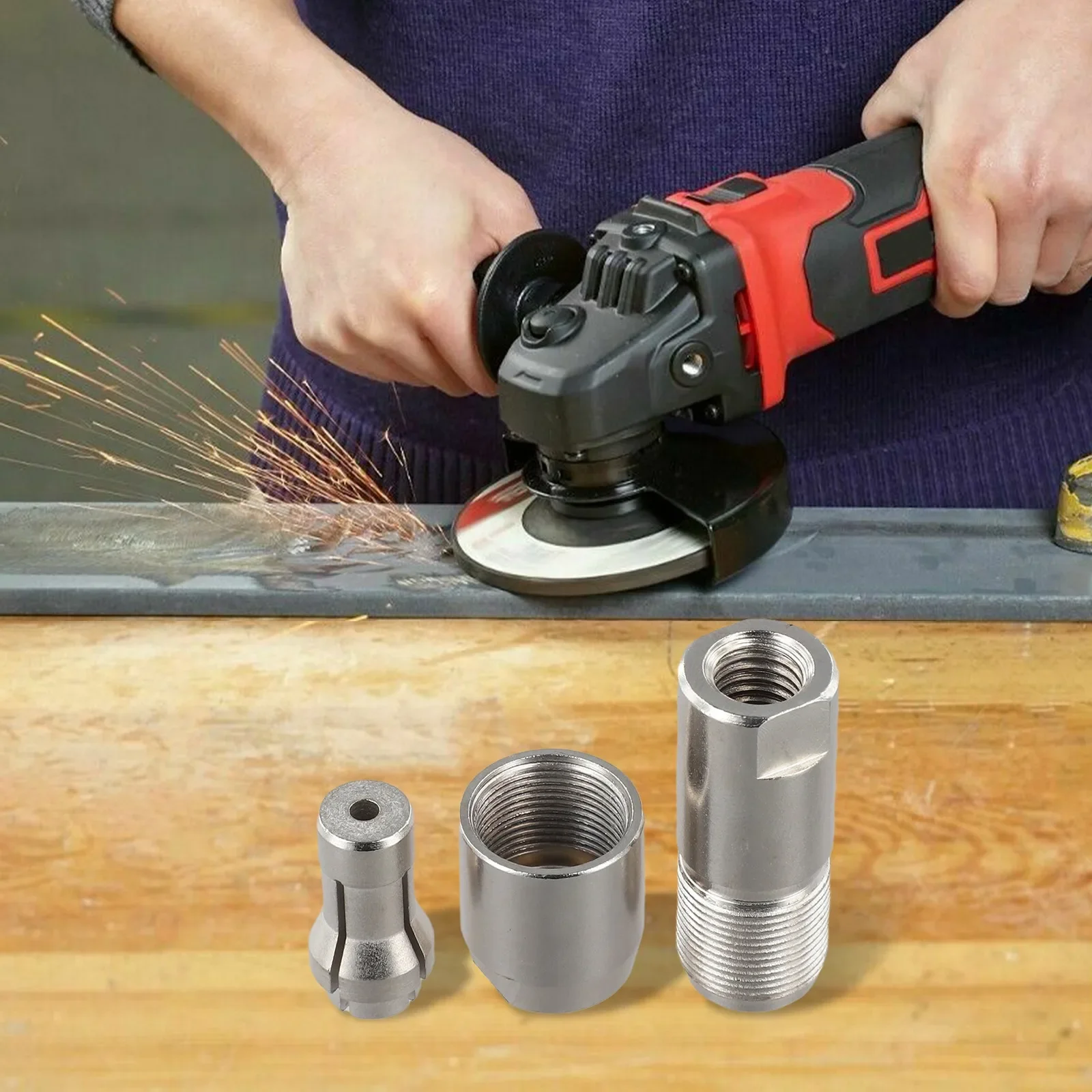 

Compact Straight Grinder Adapter For Angle Grinders Fits 3mm And 6mm Chucks Designed For Maneuverability In Tight Spaces