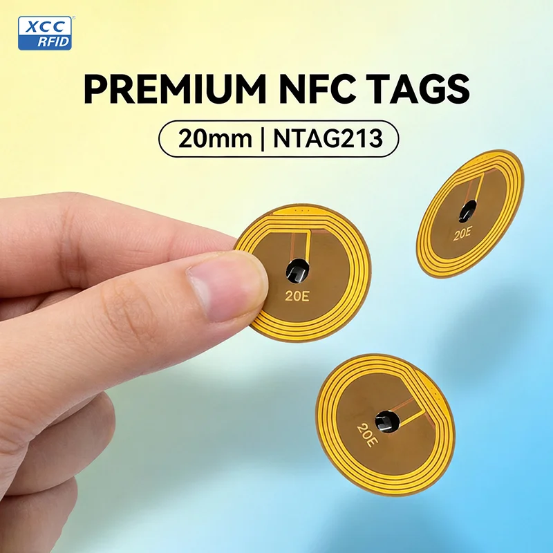 FPC 20mm NFC Tag 13.56MHz with NTAG 213 Chip for Asset Tracking and Membership Card Making Anti-counterfeiting Traceability