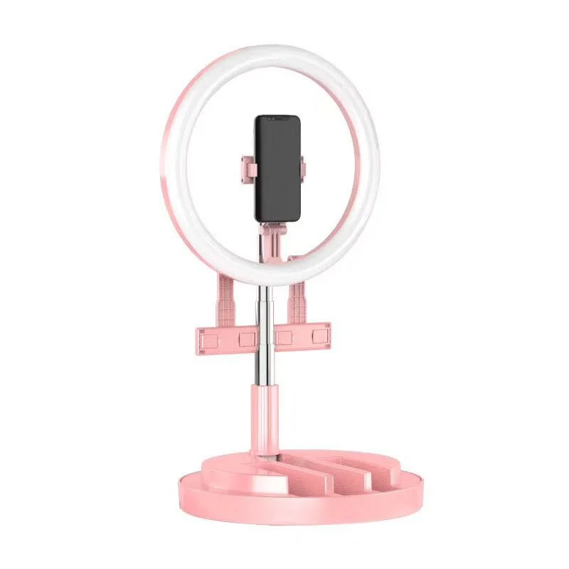 SHINEKNOT Mobile Beauty Fill Lamp Three Position LED 12 Inch Photography Circular Bracket Light Adjustable Eyelash Folding Light view 3