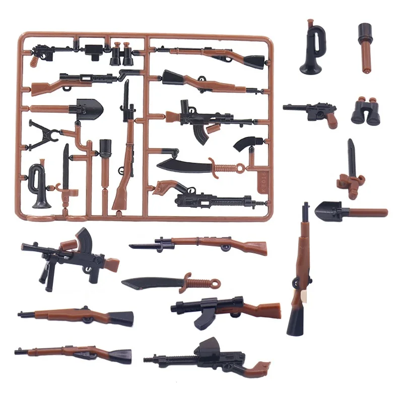 WW2 98K Guns Rifle Arms Soldier Playmobil Military Weapon Army Figures MOC Accessories Building Blocks Parts Bricks Kid Toys