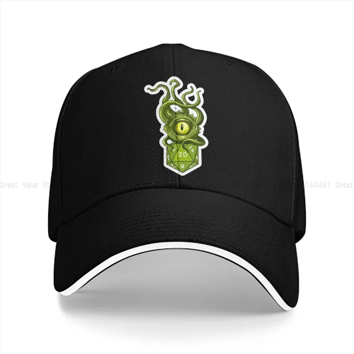 Pure Color Dad Hats MONSTER DICE Men's Hat Sun Visor Baseball Caps DND Game Peaked Cap