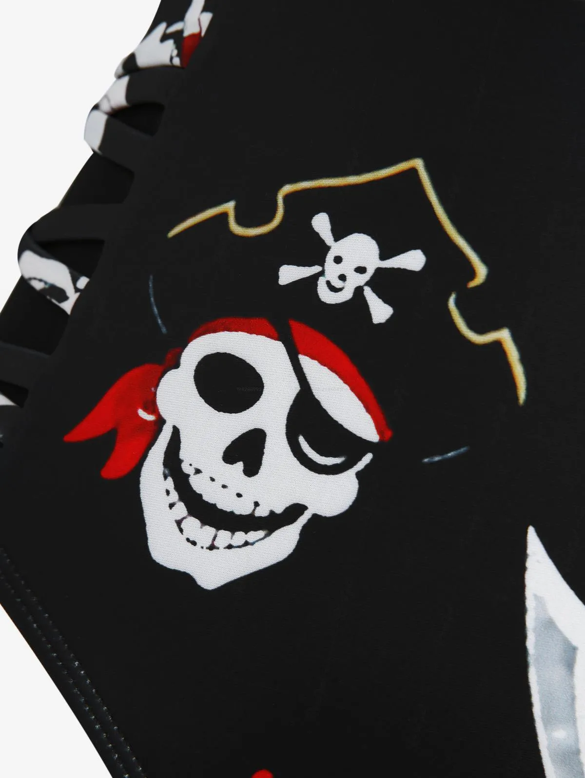 ROSEGAL Plus rozmiar kostium na Halloween czaszki szkielet pirat z nadrukiem kratka krzyżowy strój kąpielowy tankini