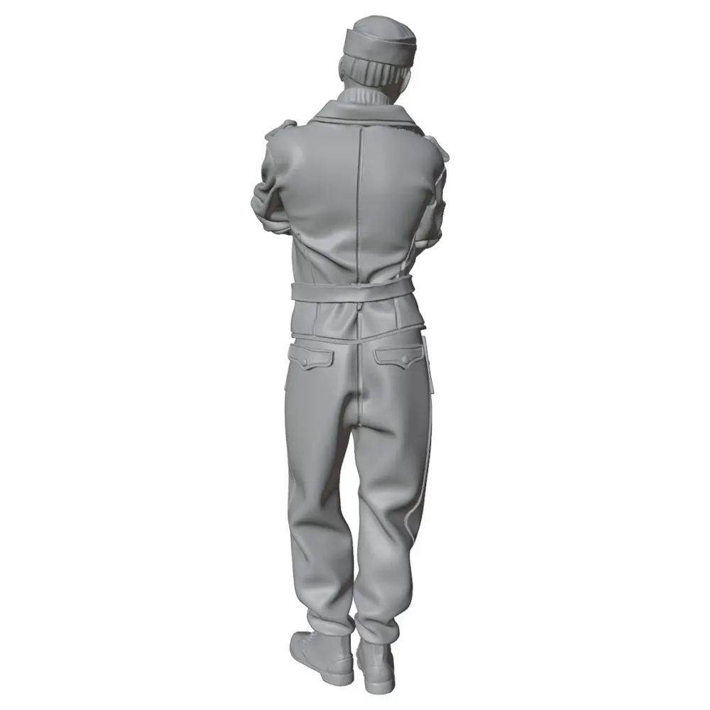 1/24/12/6 Desktop Decor, Tank Soldier Resin Model, Small 3D Printed Grey Model Statue, High-Precision Resin Model, Uncolored