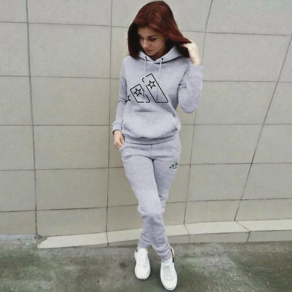 Hoodie Pants Sets Women's Autumn Winter Sweatshirt Sweatpant 2pcs Sports Outfits Home Outdoor Jogging Suit New Designer Clothes