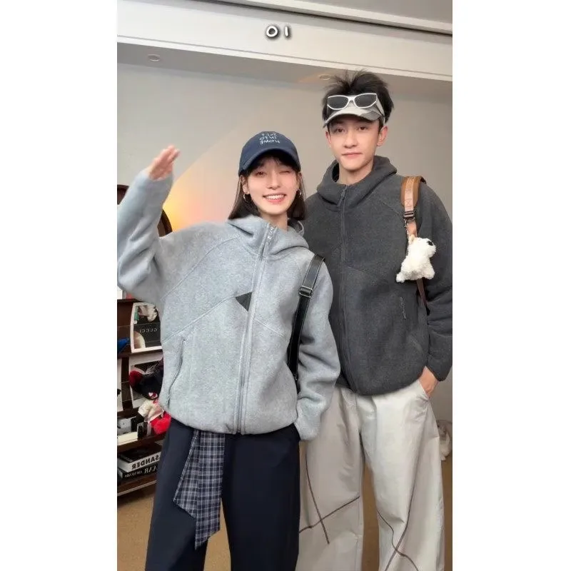 

Humble Stone Outdoor Hooded Couple Jaet Fce 3D Tailoring Casual Warm Polyester Sweatirt for Men And Women