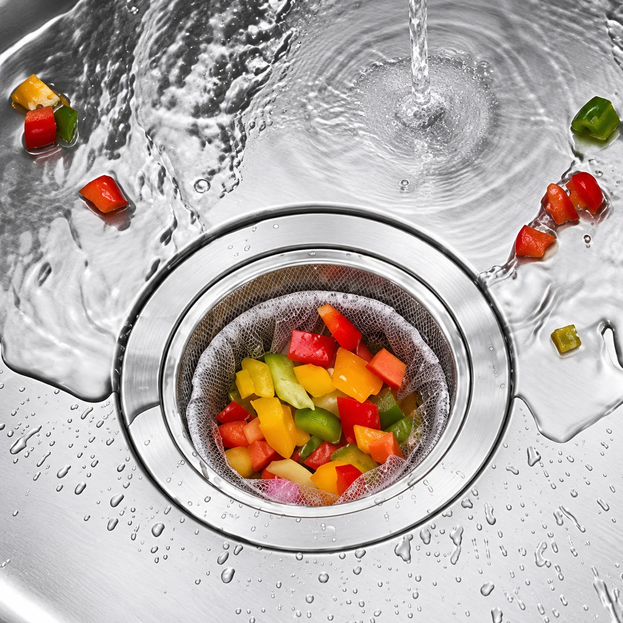 Disposable Sink Filter Mesh Bag Sink Strainer Drains Hole Anti-blocking Garbage Net Bags Kitchen Food Waste Collecting Filter