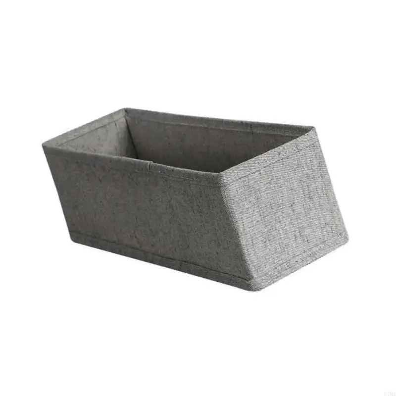 37ME Sturdy Cotton Linen Fabric Closet Organizers Accessory for Delicate Clothing Foldable Storage Box with Drawer Systems