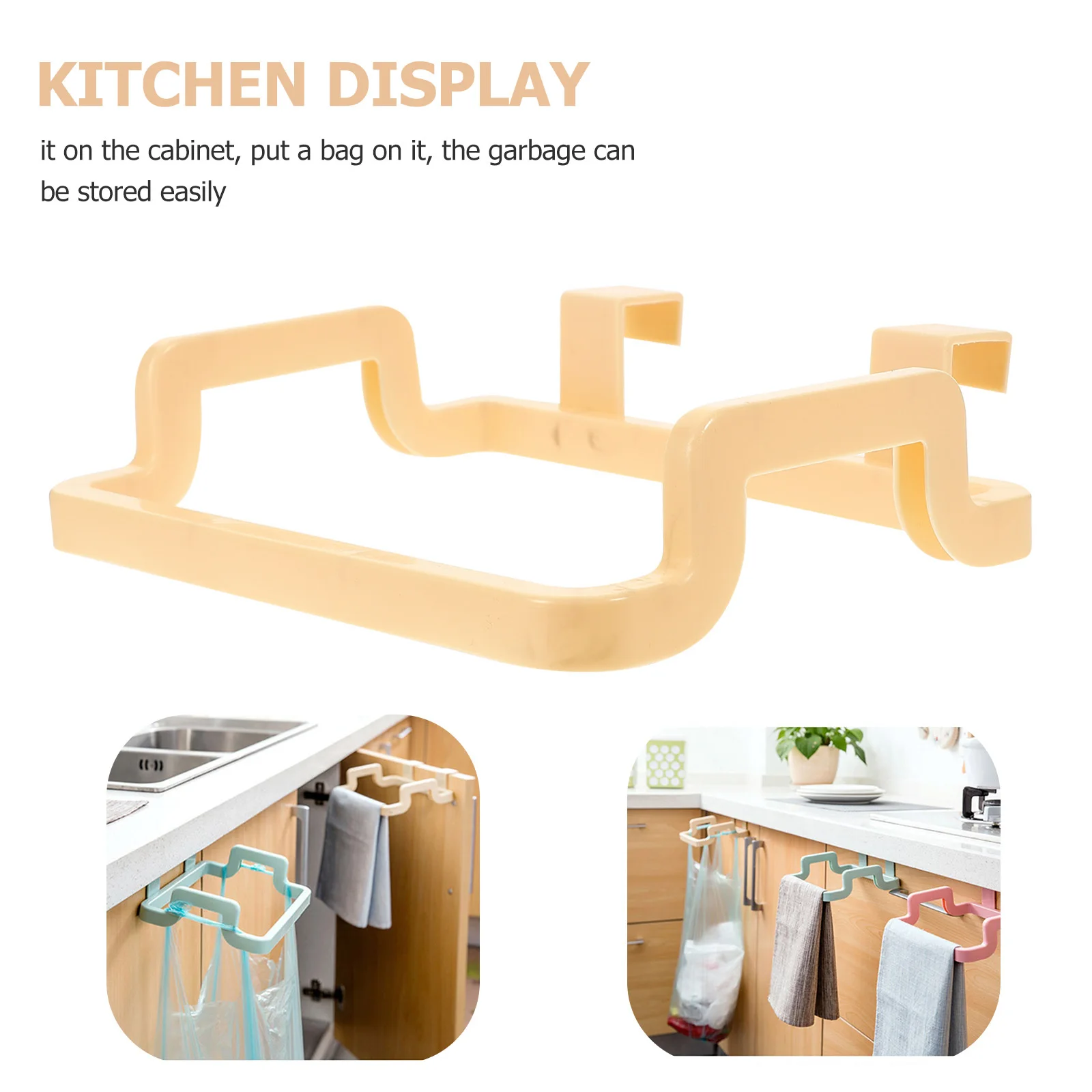 

Hanging Garbage Rack For Kitchen Cabinet Door Drawer Storage Organizer Trash Holder Yellow Rubbish Bag Rack Kitchen Trash Bag